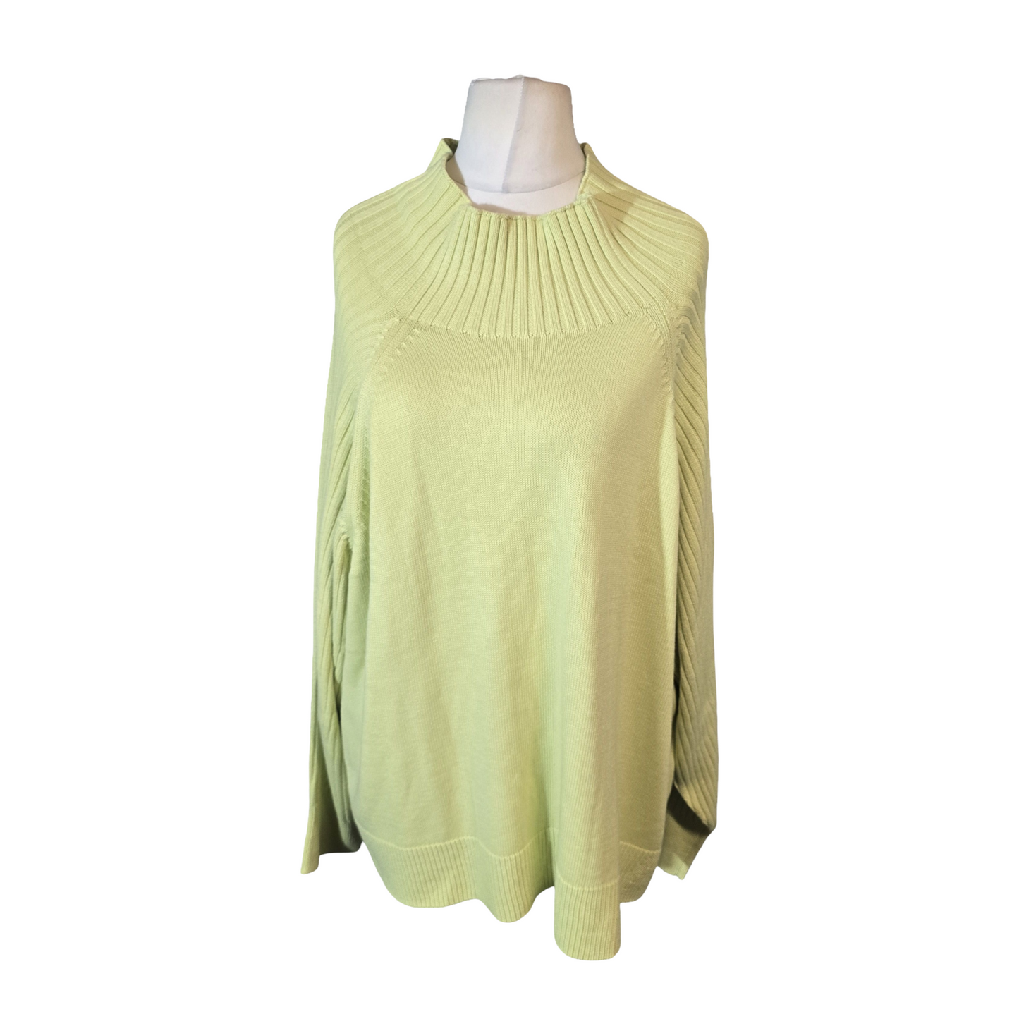 Daily Ritual Light Green Ribbed High Neck Jumper – NWT – Size 3XL (Fits size 22/24)