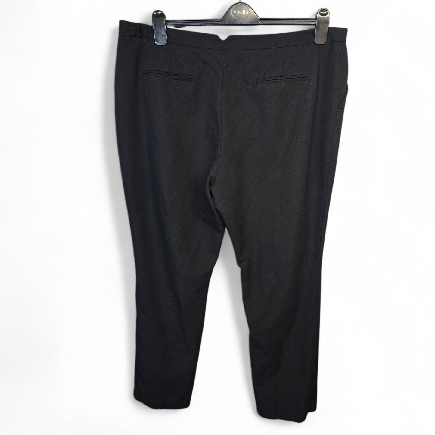 Matalan Black Slim Work Trousers – Size 20 – 29” Inside Leg with Pockets