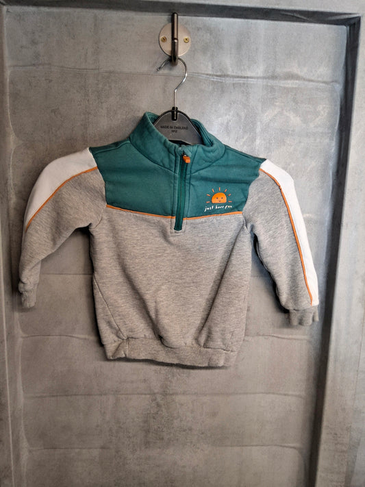 George Grey & Green 1/4 Zip Jumper – Boys – Cotton Blend