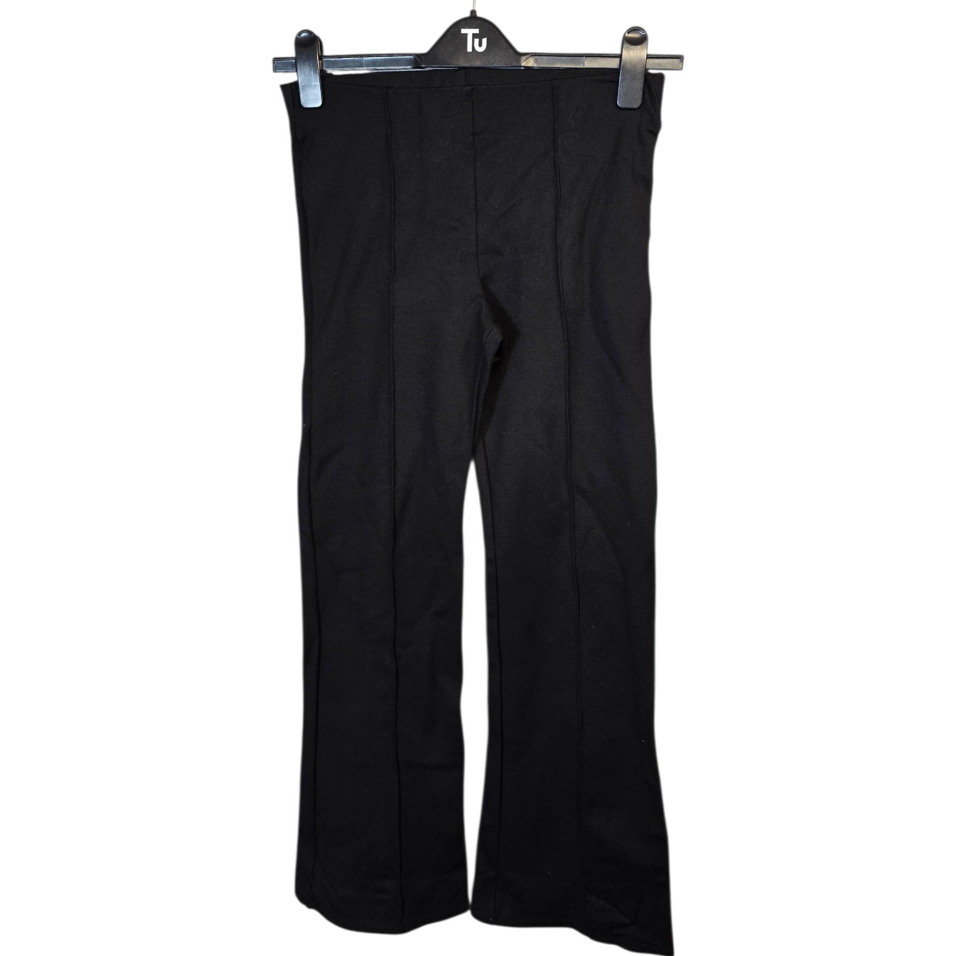 Primark Black Flared Bodycon Trousers – Size 10