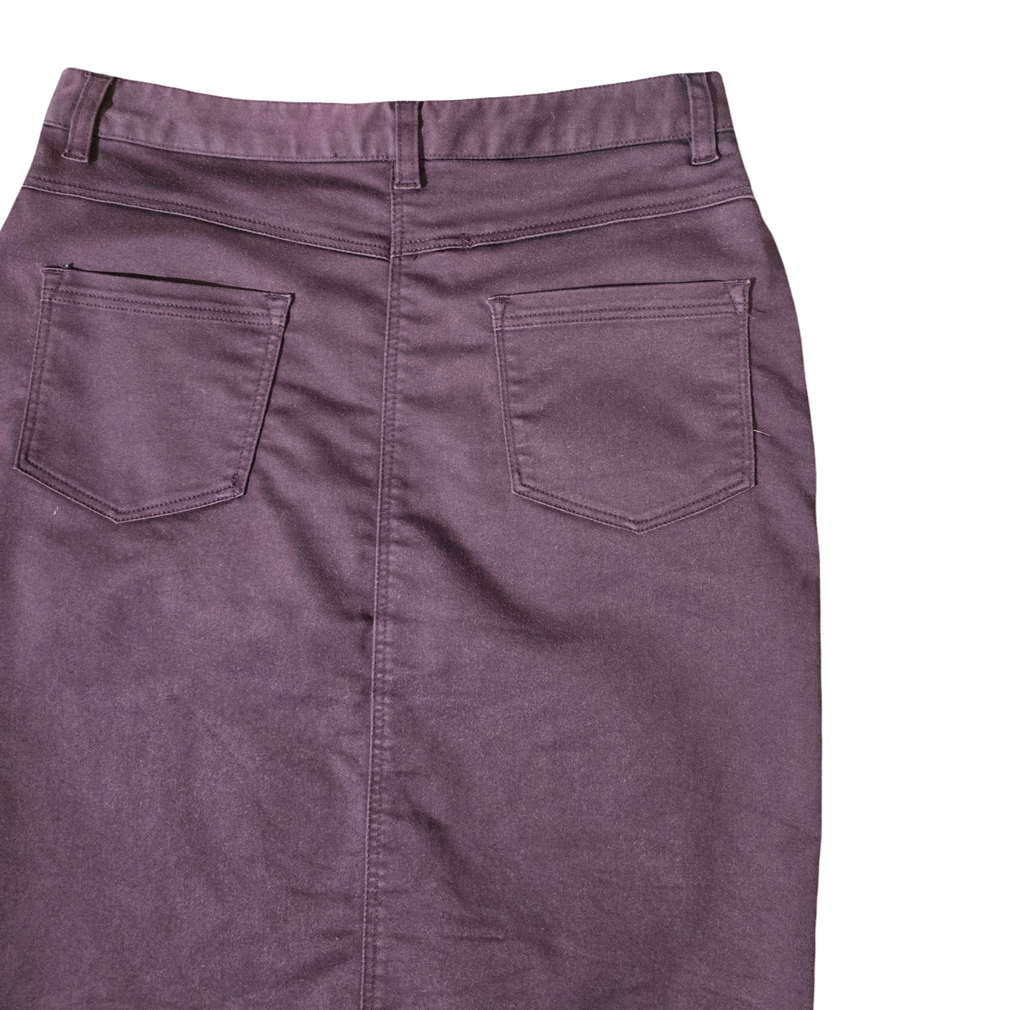Rohan Purple Denim Skirt – Size 8 – Knee-Length Casual Wardrobe Essential with Pockets