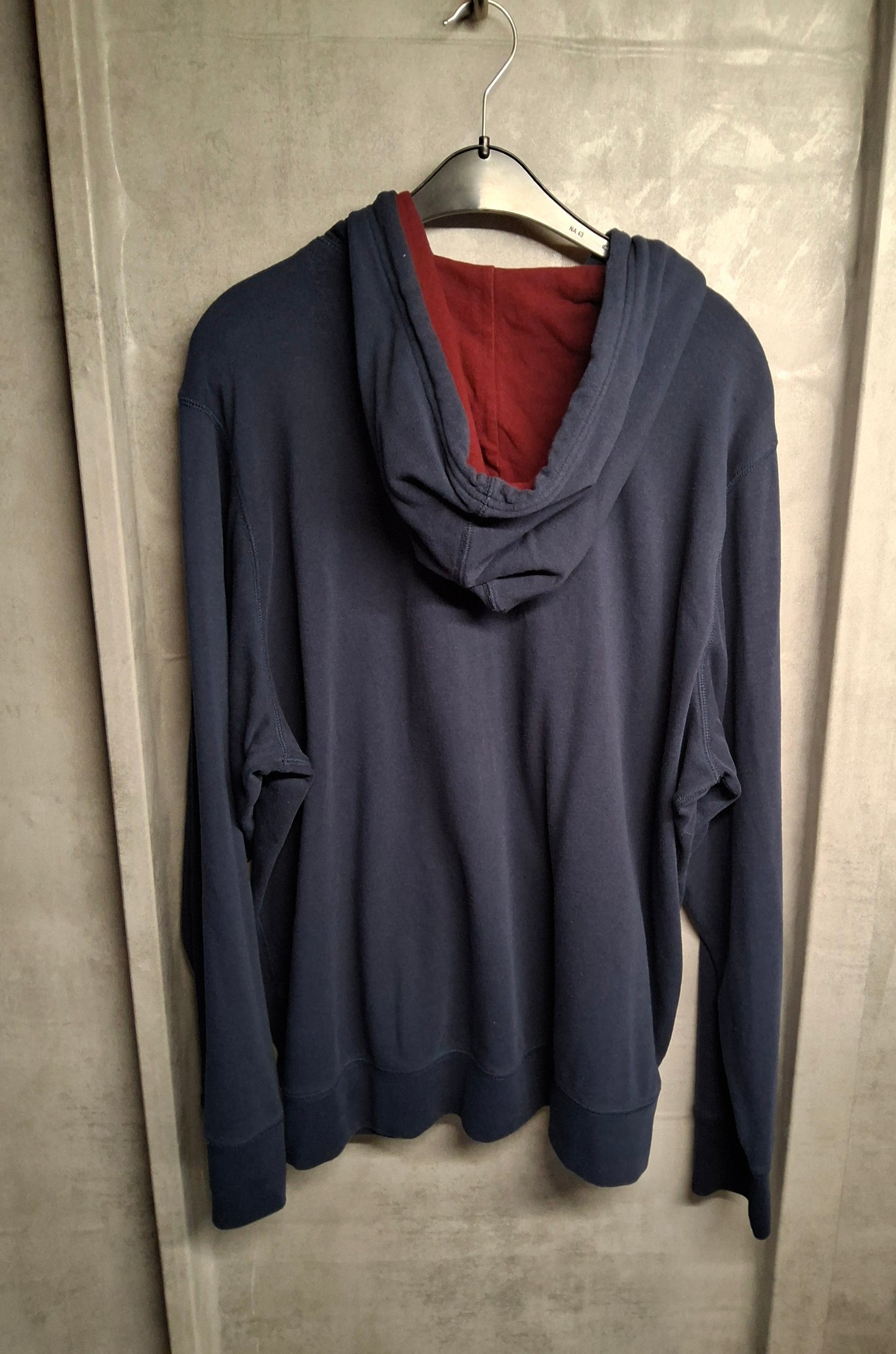 Men’s Joules Navy & Burgundy Zip Up Hoodie – Size 2XL