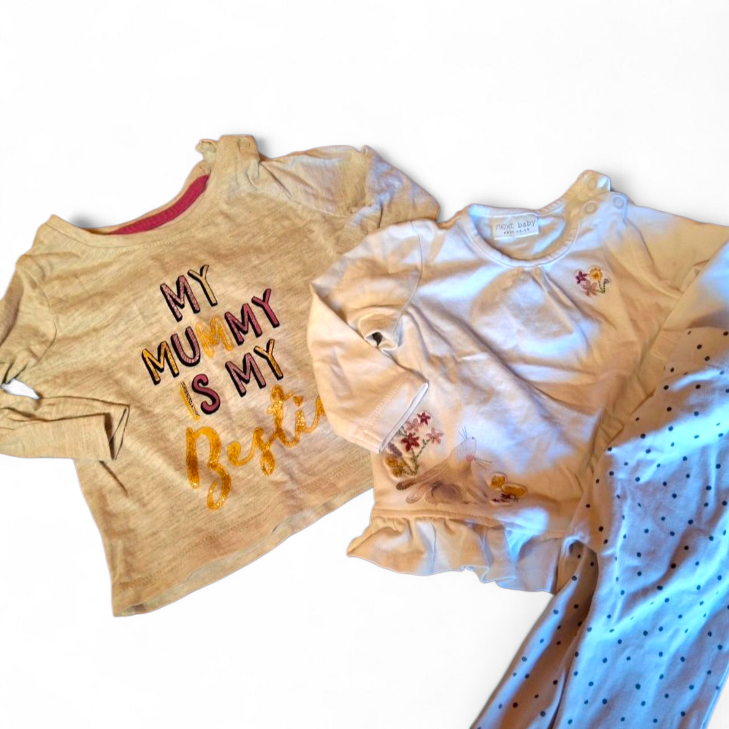 Girls Bundle – Newborn/0–3 Months – 2 Tops & Leggings – Primark, Next & George