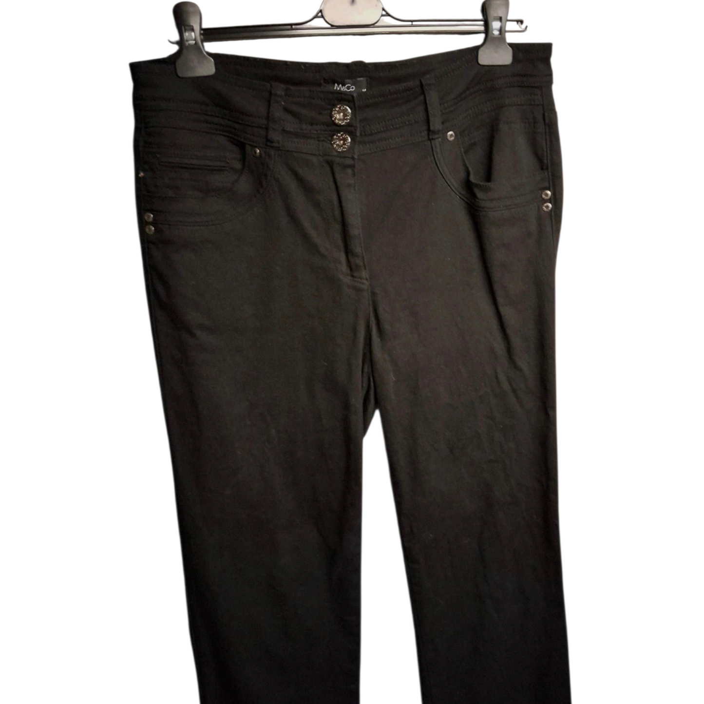 M&Co Black Bootcut Jeans – Size 14 – High Waisted Everyday Classic