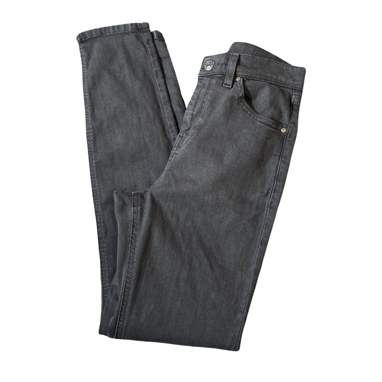 Topshop Moto Jamie Black Skinny High-Waisted Jeans – W28 L32 (UK size 10)