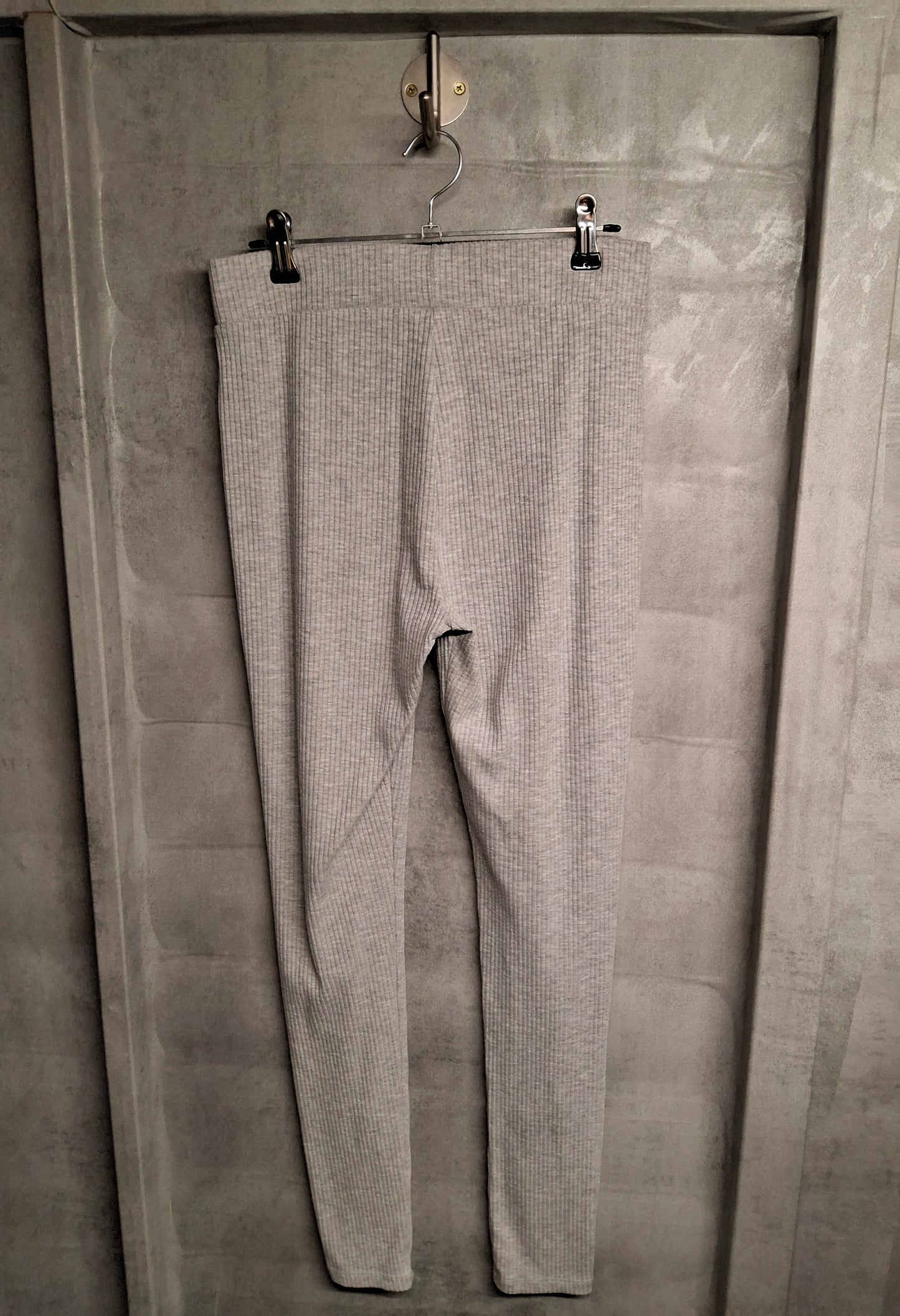 Candy Couture Grey Ribbed Leggings – Girls 16 Years – Polyester Viscose Blend