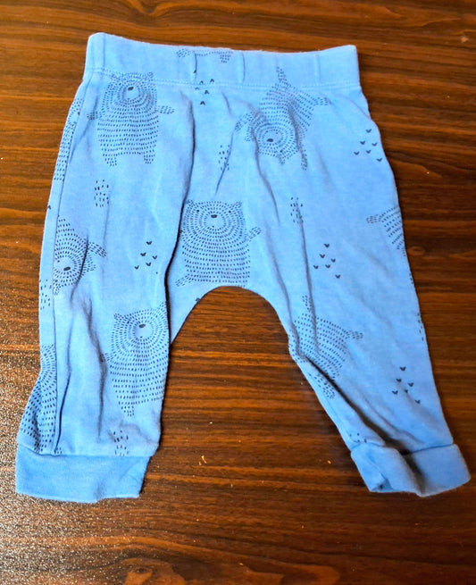 F&F Blue Baby Boys Joggers – Size 3–6 Months – 100% Cotton