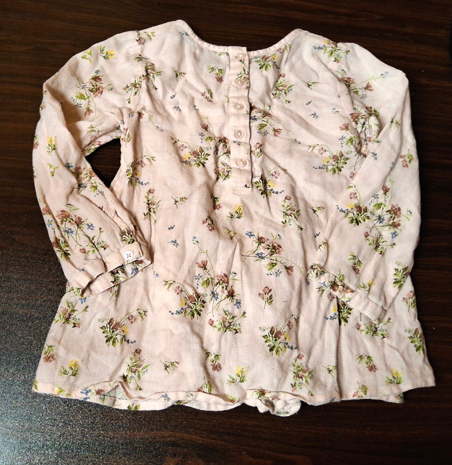 Next Pink Floral Long Sleeve Top – Girls 2–3 Years – 100% Cotton