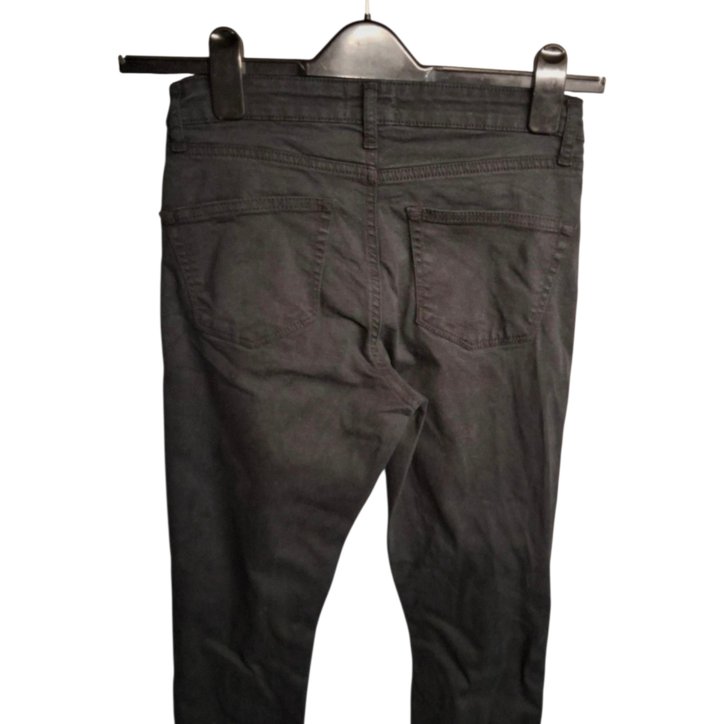 Miss Selfridge Black Skinny Jeans – Size 10 – High Waist Ripped Knees