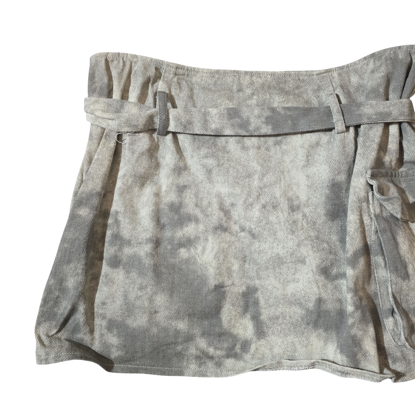 Prettylittlething Grey Stone Cargo Mini Skirt – Size 12 – 100% Cotton