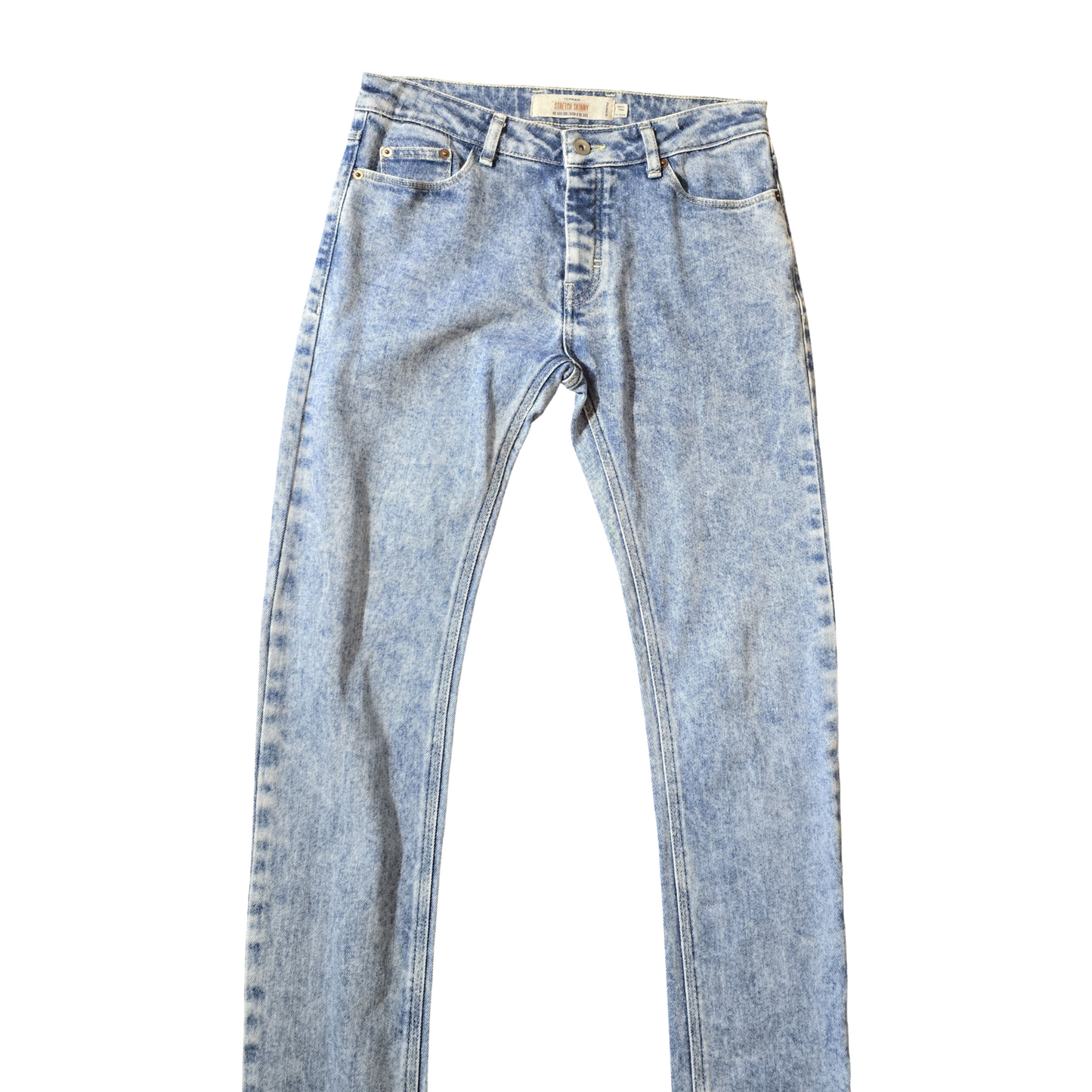 Topman Men’s Blue Stretch Skinny Jeans – Size W30 L30 Reg – 100% Cotton