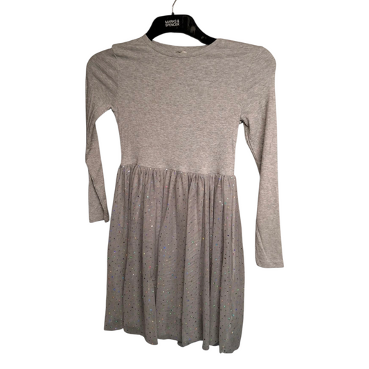 George Girls’ Grey Tulle Sequin Dress – Age 12–13 Years – Cotton & Polyester Party Outfit