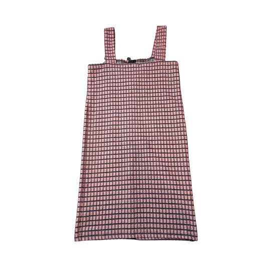 Primark Girls Pink Checked Pinafore Dress – Age 14-15 Yrs – Zip Front