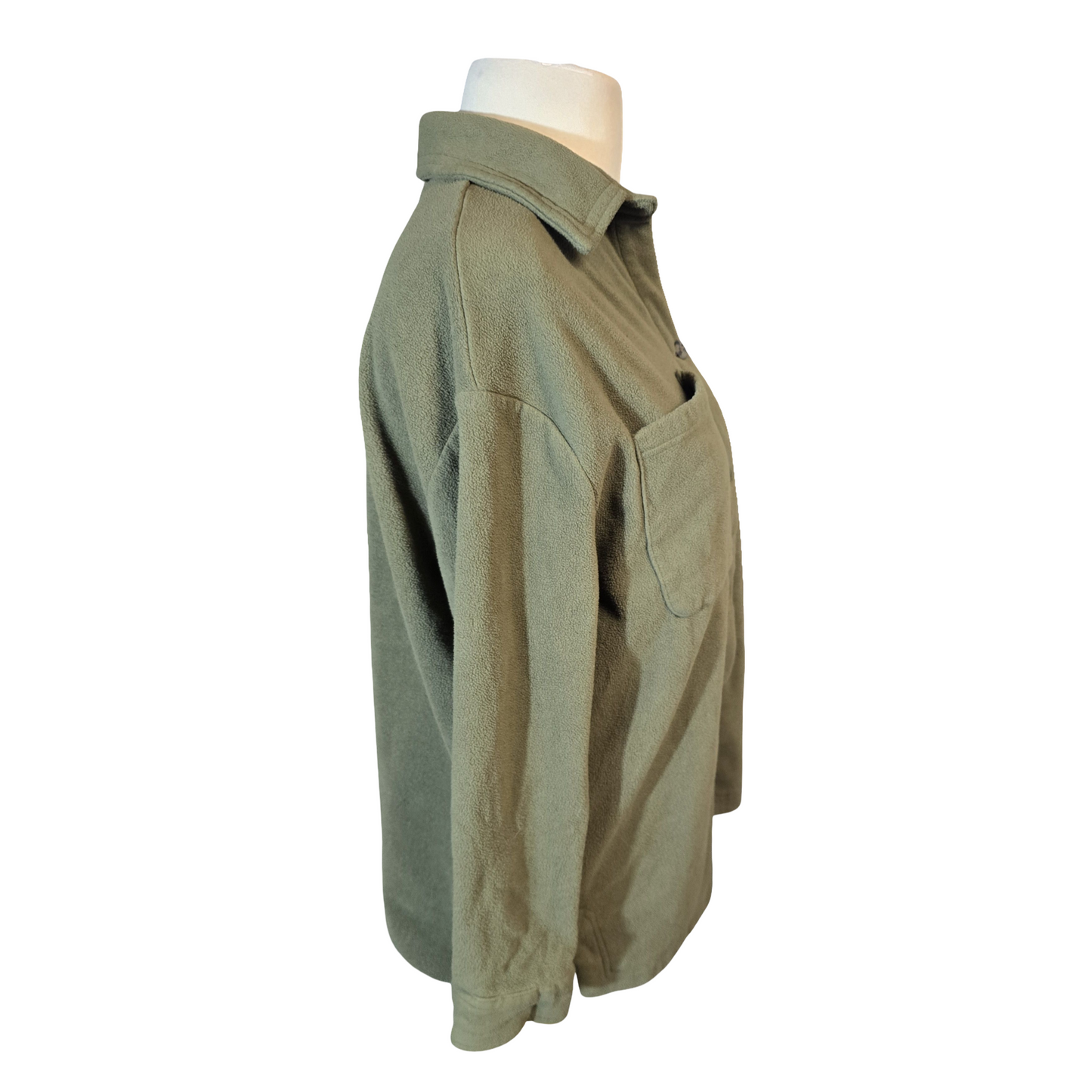 Tu Khaki Green Fleece Shacket – Size 14