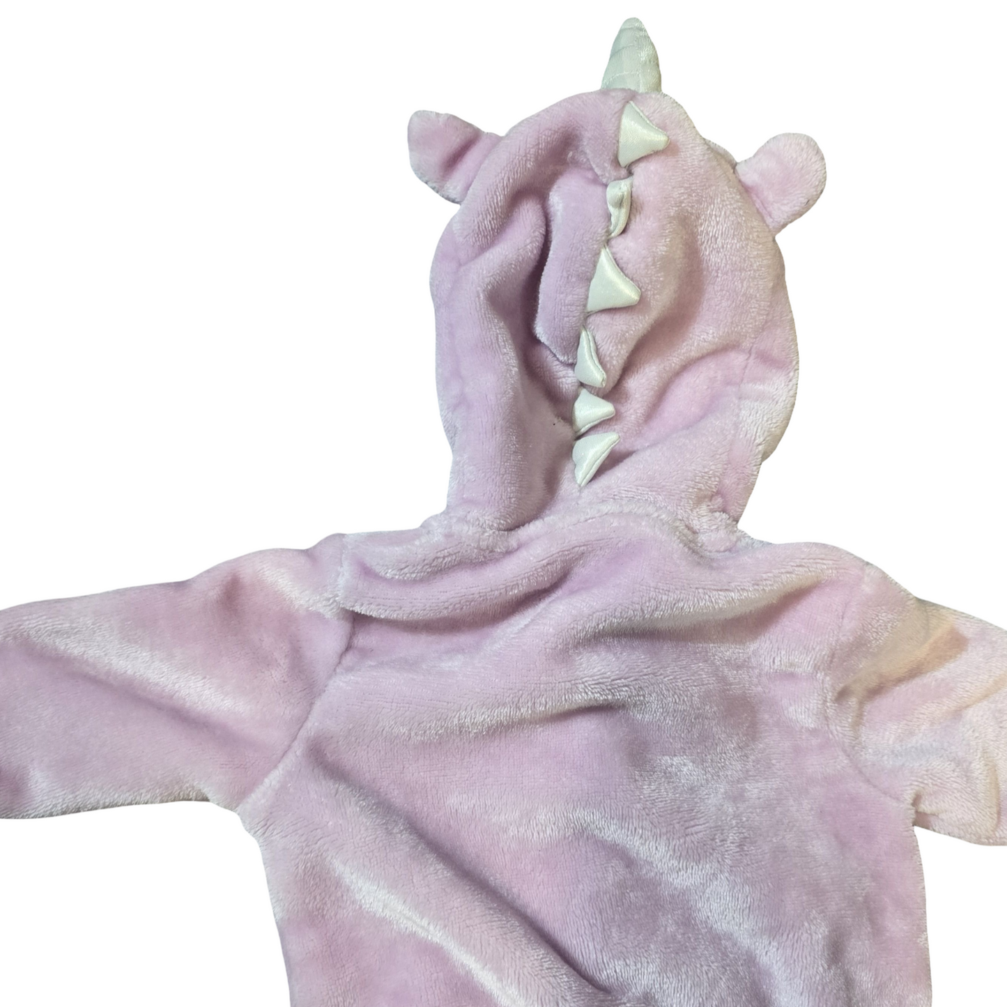 Bluezoo Girls Fluffy Pink Unicorn Bodysuit – 3–6 Months – Polyester