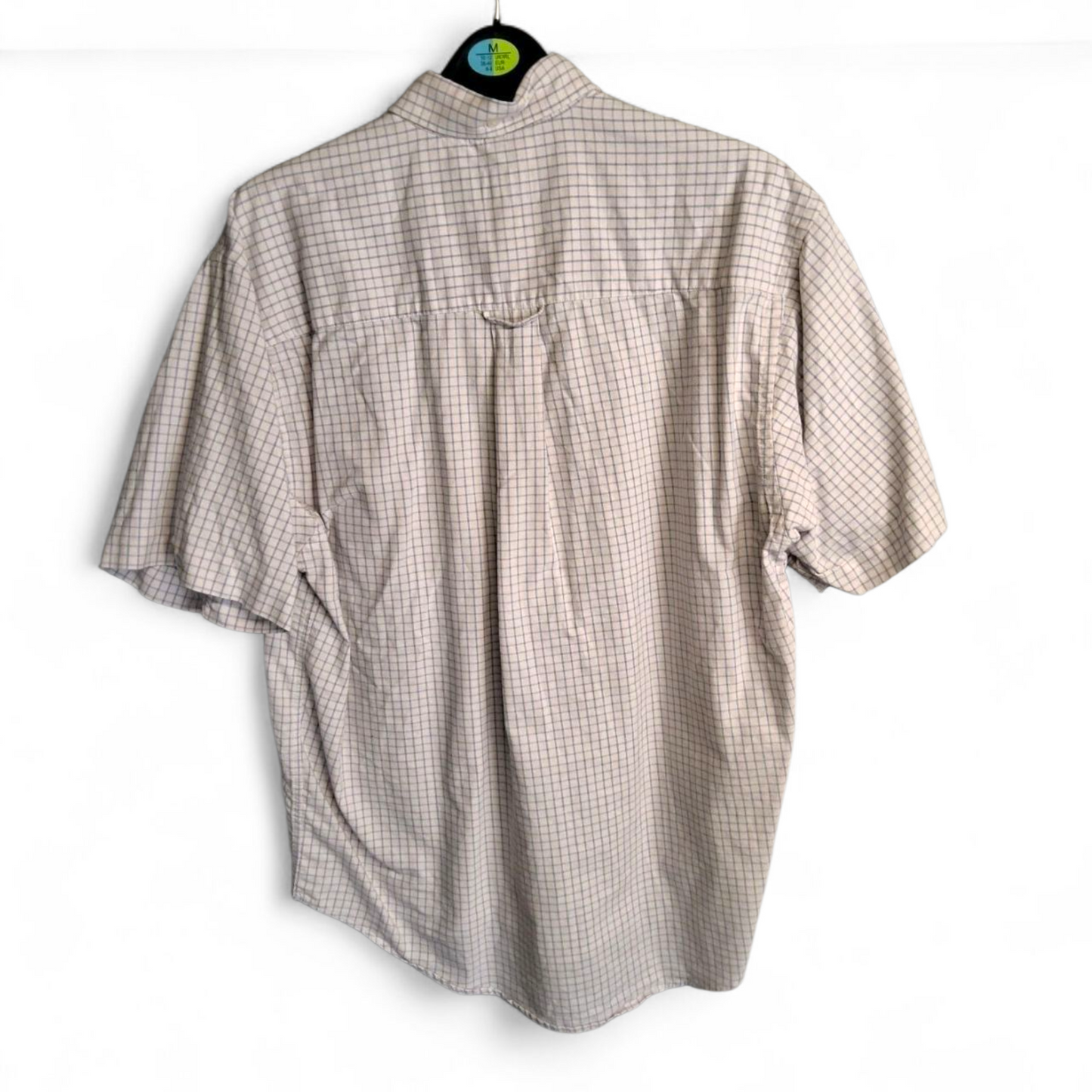 Men's Vintage 90s Lee Cooper purple & blue checked short sleeved shirt 15"