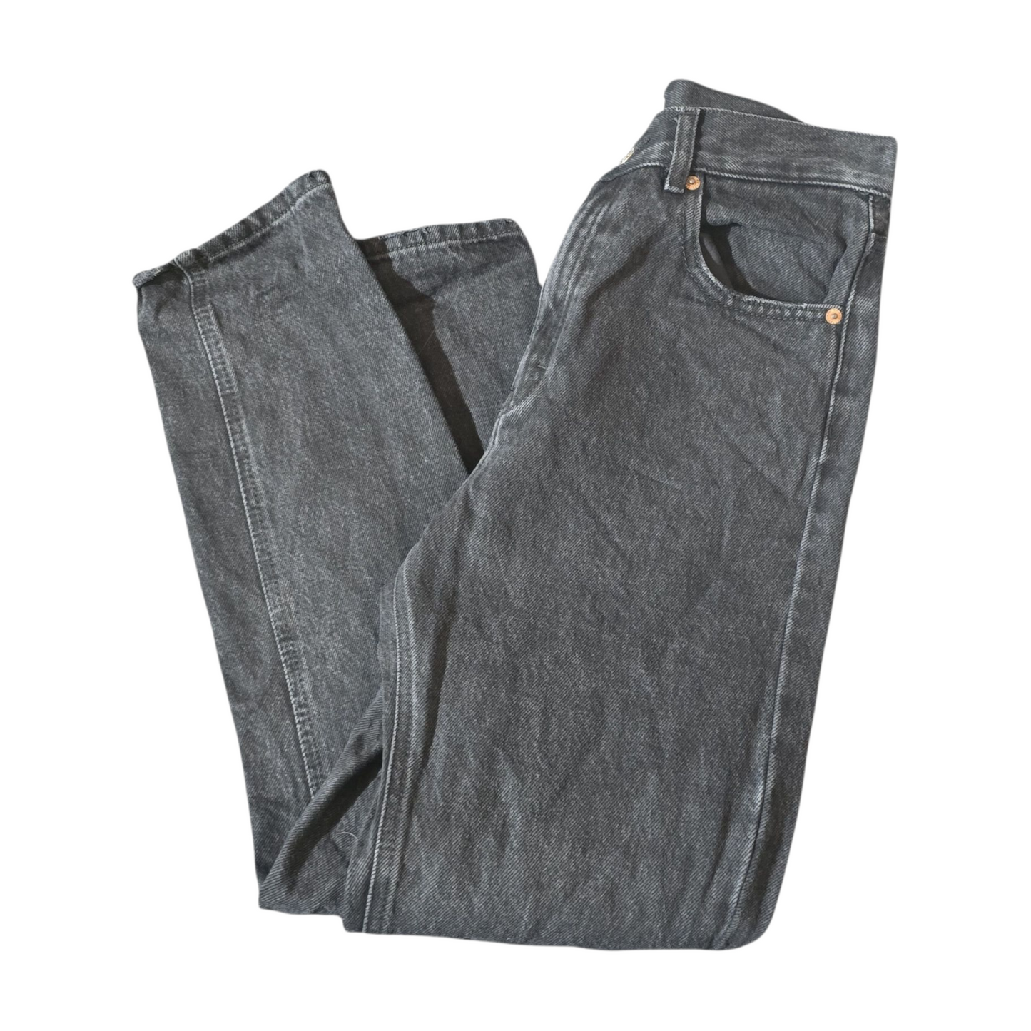 Pull & Bear Ripped Black High-Waisted Slim Jeans – Size 8