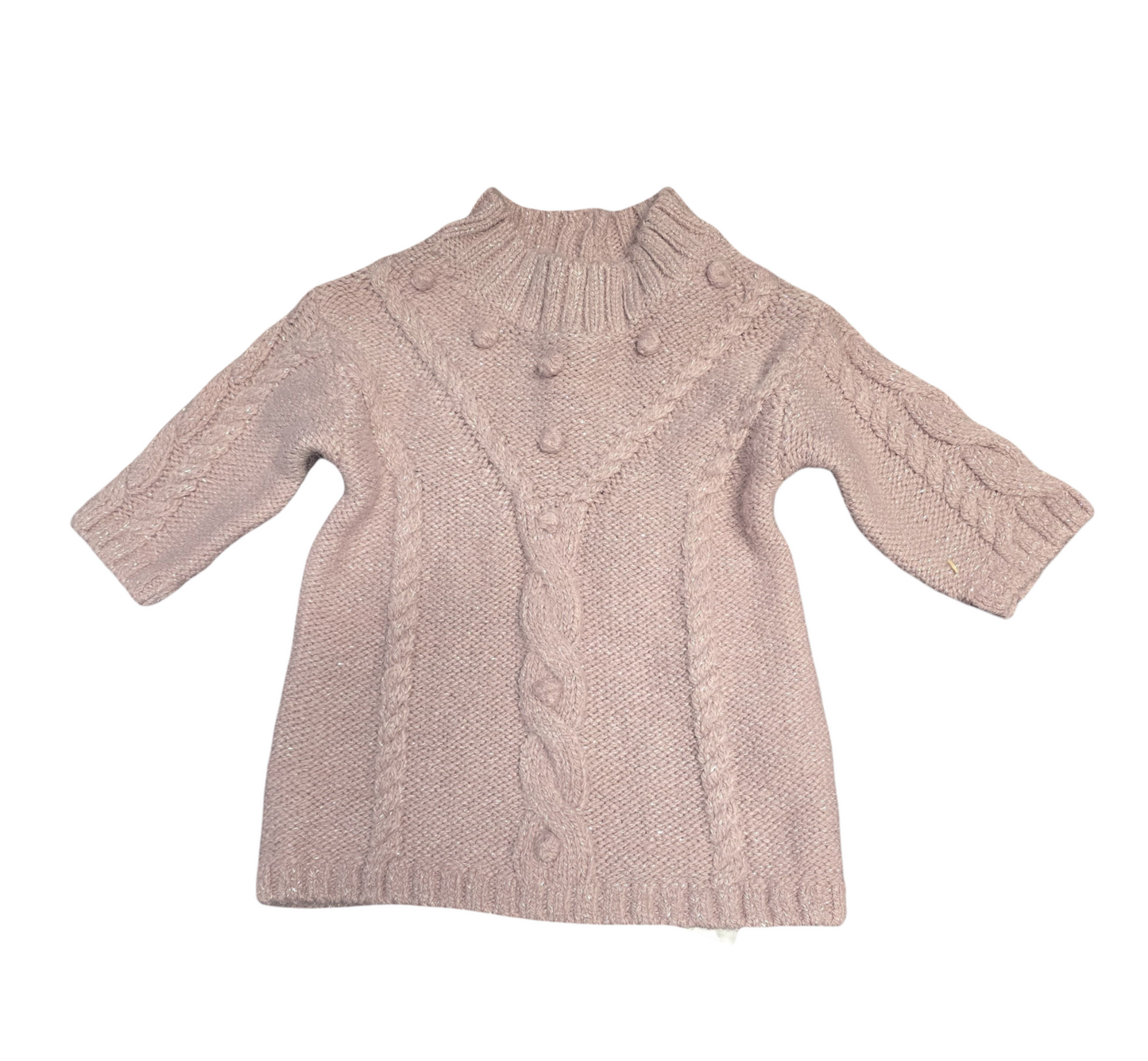 Primark Pink Glitter Jumper Dress – 0–3 Months Girls – Acrylic Blend