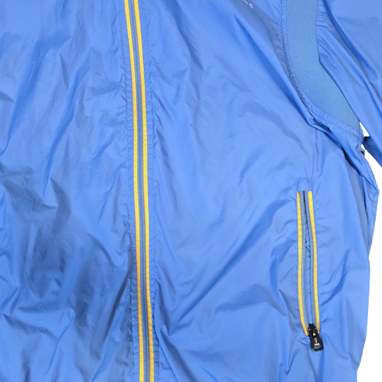 Jack & Jones Jacket Blue & Yellow Size XL Hood Lightweight