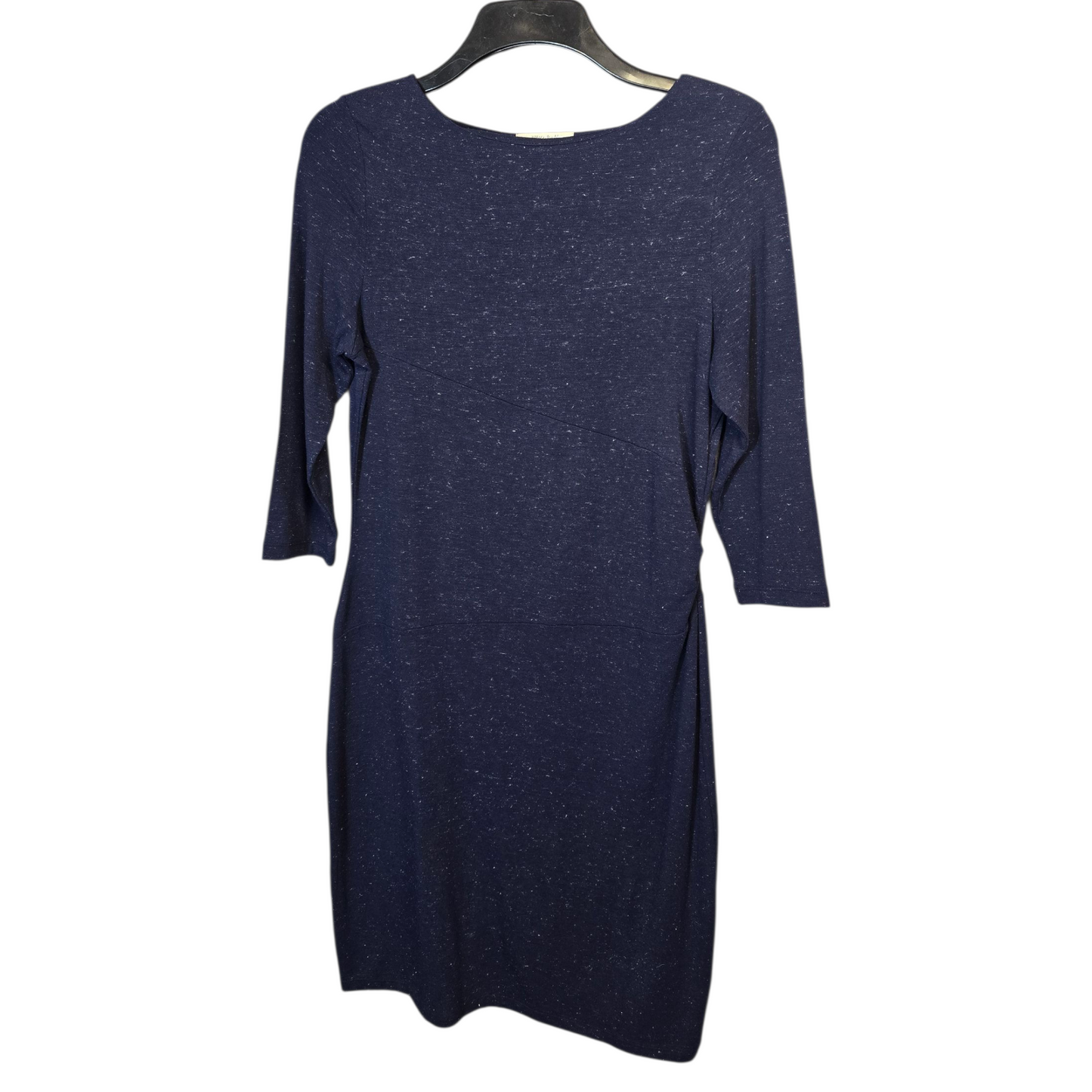 White Stuff Navy & Silver Glitter Midi Dress – UK 12