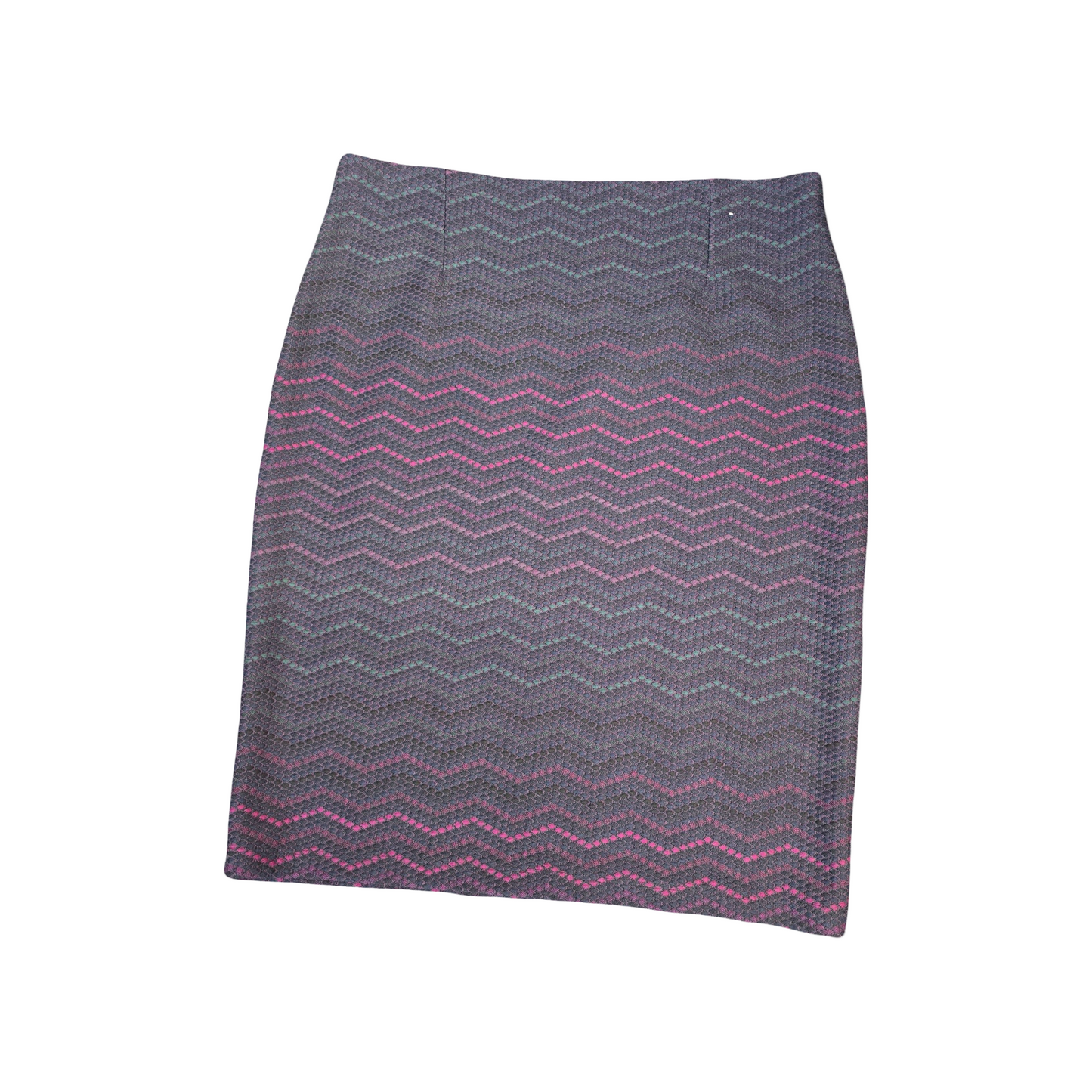 Tu Purple & Pink Zigzag Bodycon Skirt – Size 18 – Knee/Midi Length
