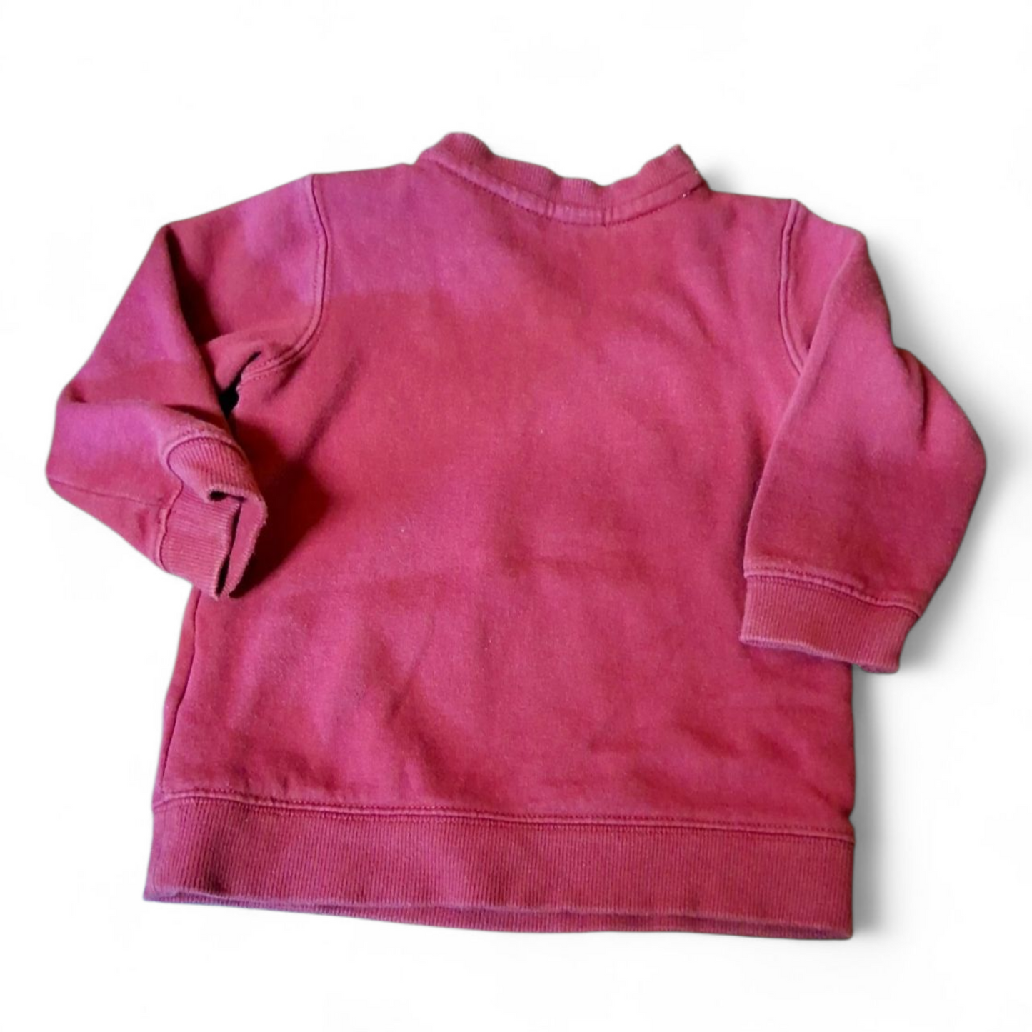 H&M Girls Red Minnie Mouse Jumper – 9-12 Months – Cotton Blend