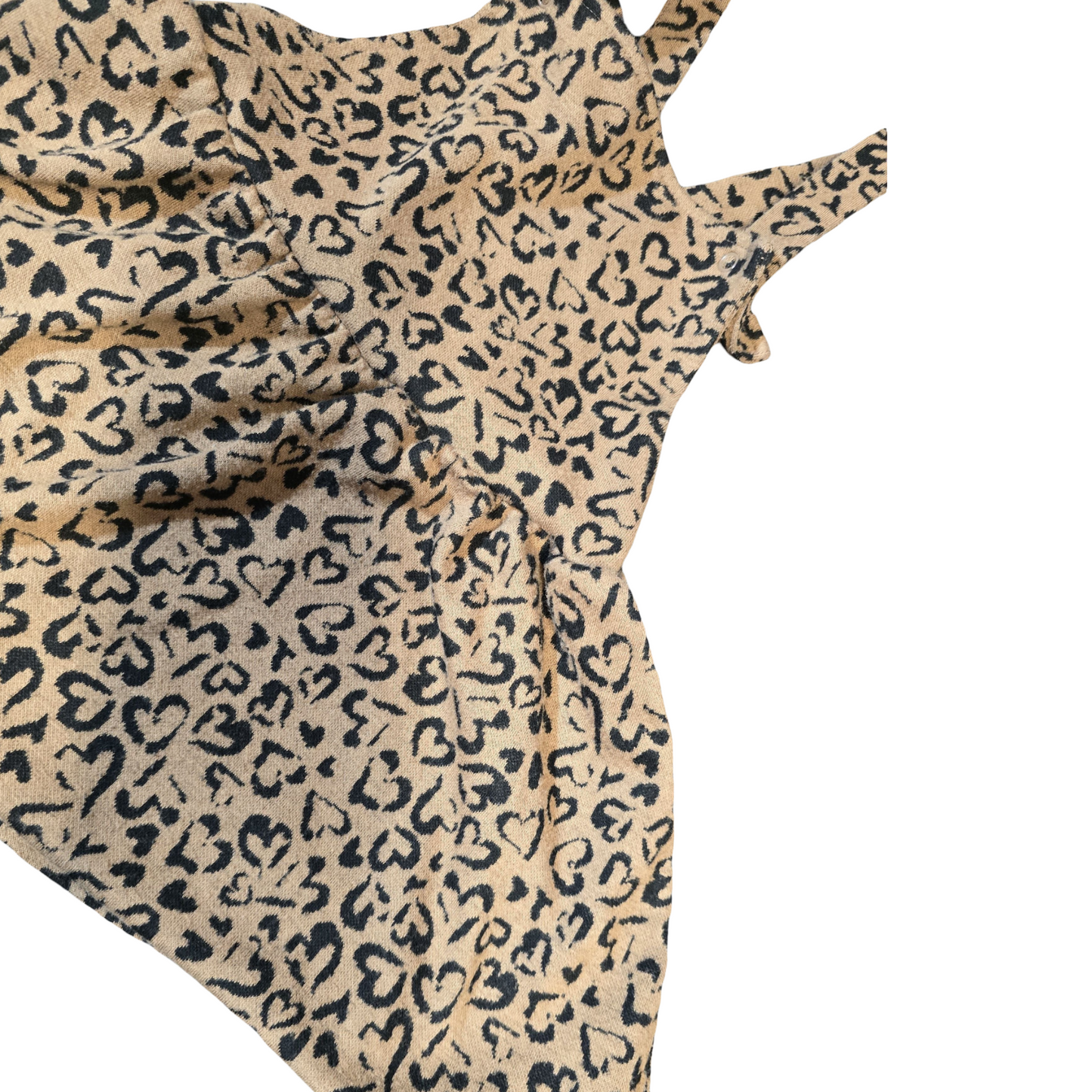 George Brown & Black Heart Print Pinafore Dress – Girls 3-4 Years – Polyester Viscose