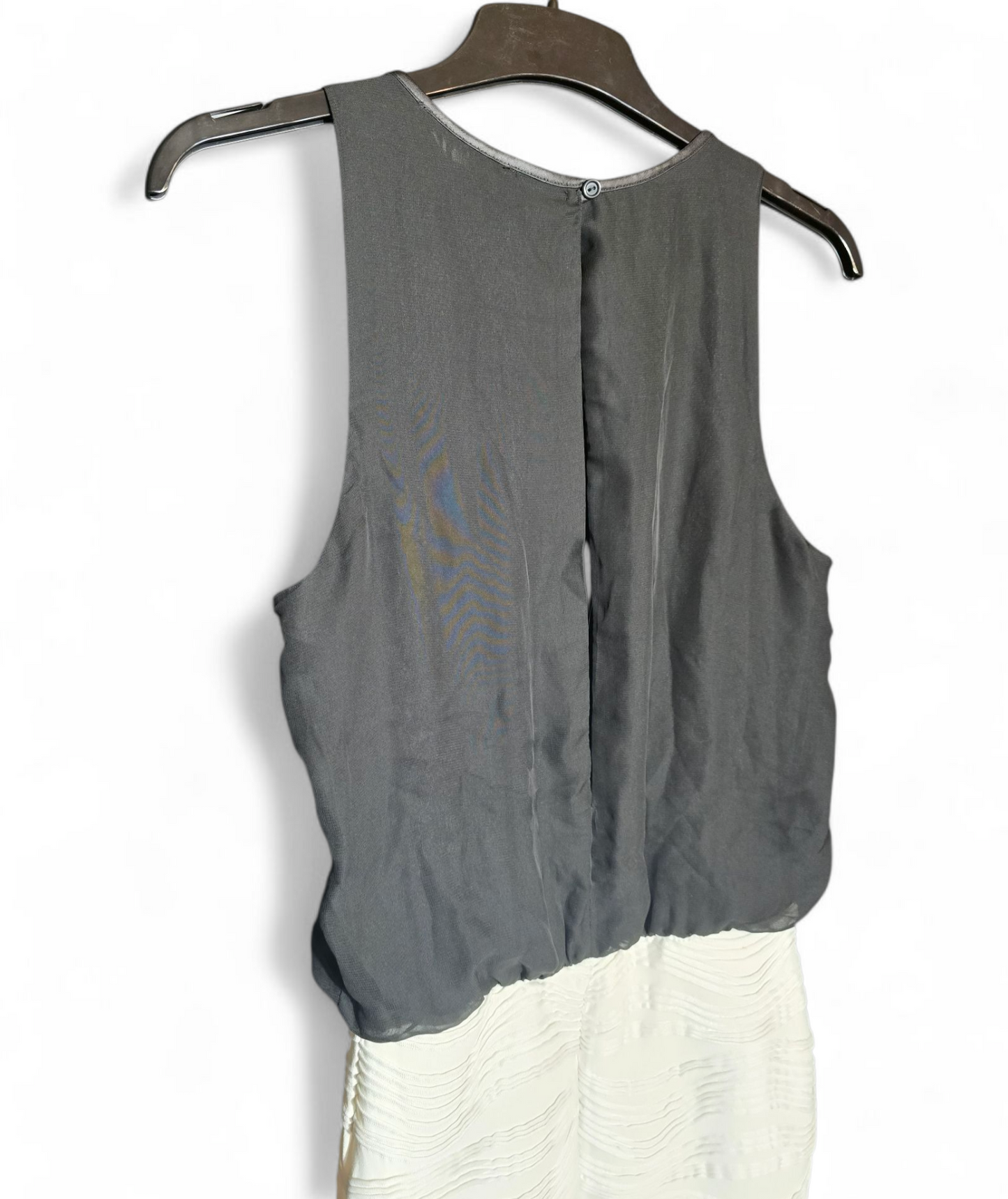 Primark black & white sleeveless bodycon dress size 12