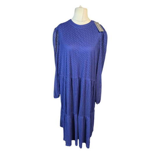 Principles Dress Blue Size 22 Midi Sheer Formal Weekend New 