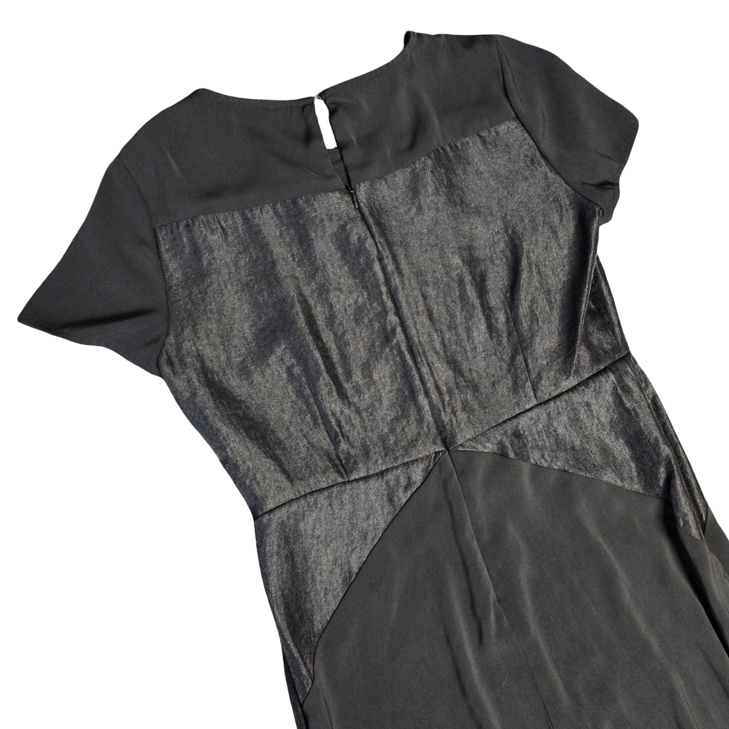 M&S Jumpsuit Black Size 12Reg Short Sleeved Flared Weekend