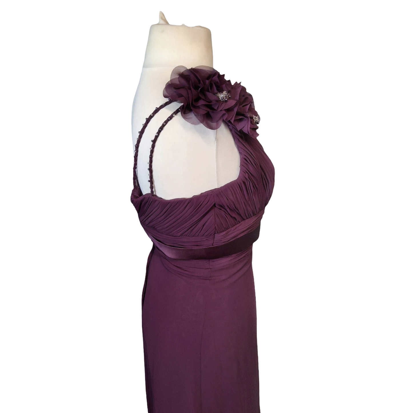 Hilary Morgan One-Shoulder Plum Formal Dress – Size 10