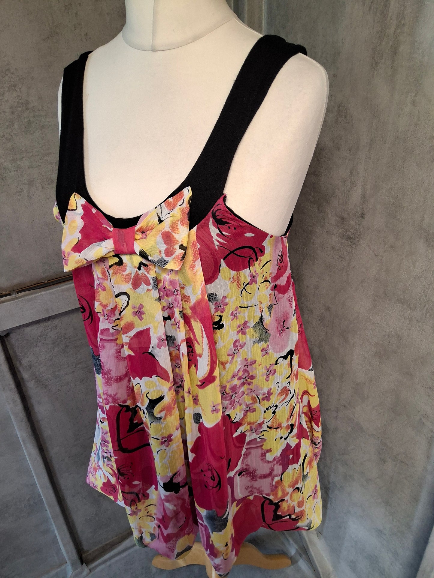 Y2K New Look Multicolour Vest Top | Size 12 | Sleeveless & Stretchy