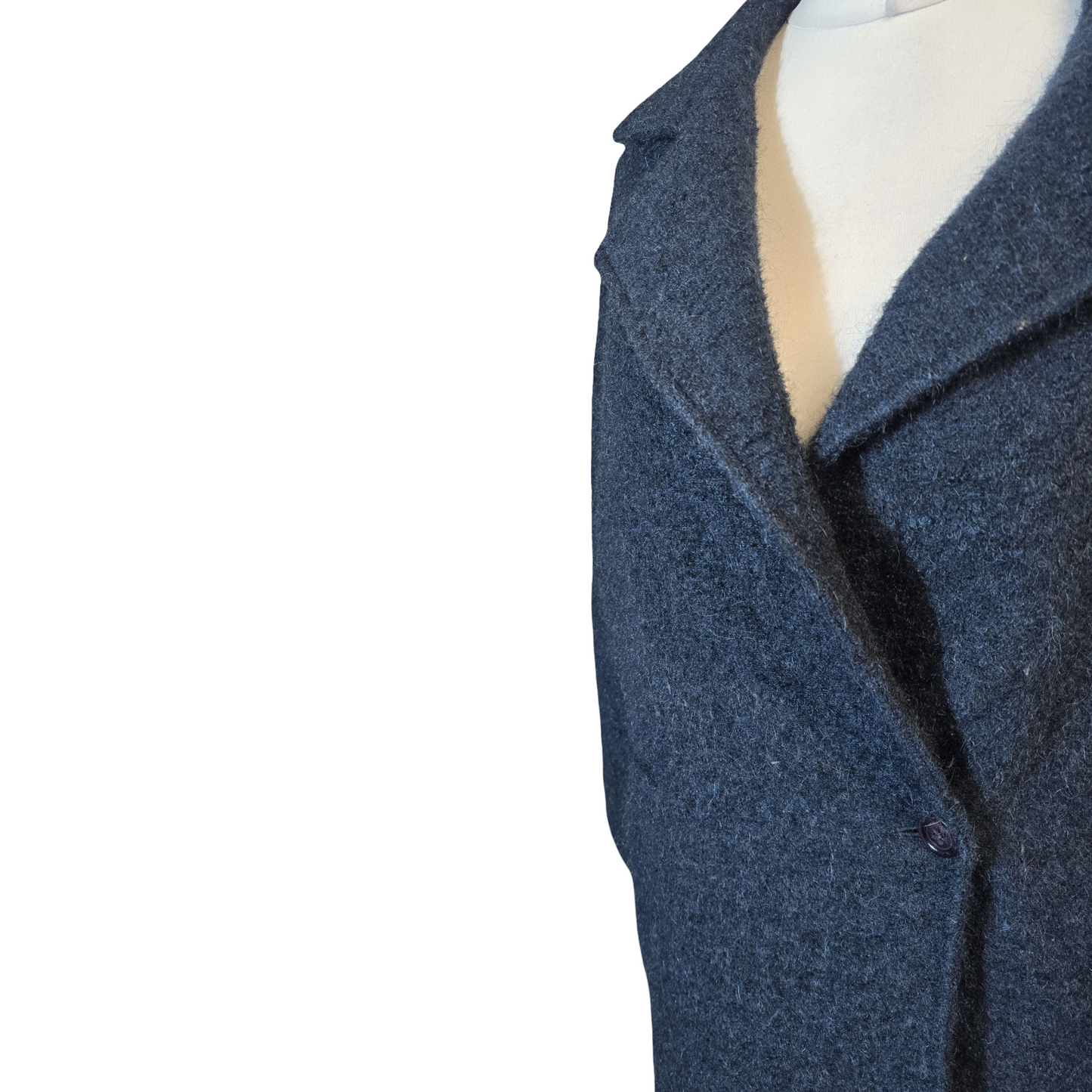 Jigsaw Dark Green Wool Blend Midi Coat – One Button – XS