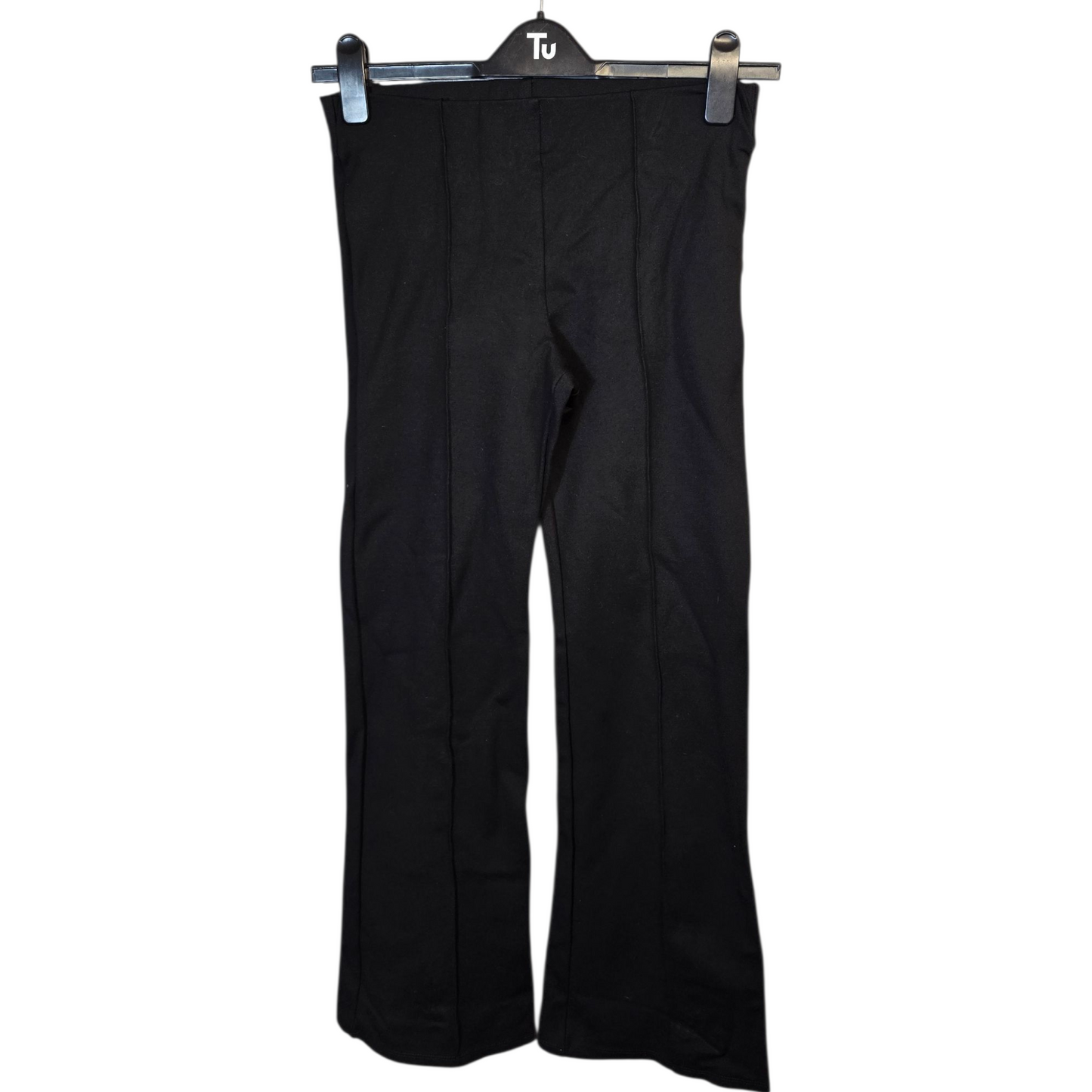 Primark Black Flared Bodycon Trousers – Size 10