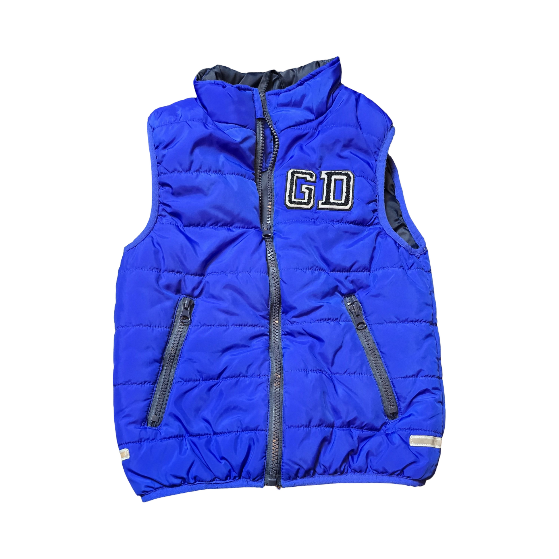 Result Boys Blue Padded Gilet – Zip Pockets – Age 5-6 Years – Polyester