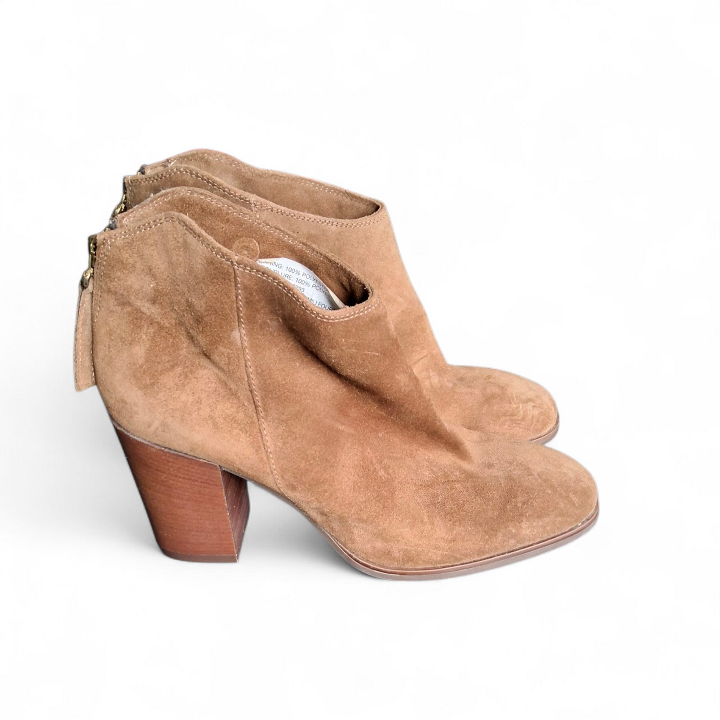 Clarks Narrative Light Brown Suede Ankle Boots – Block Heel 3.5" – UK 8 – New