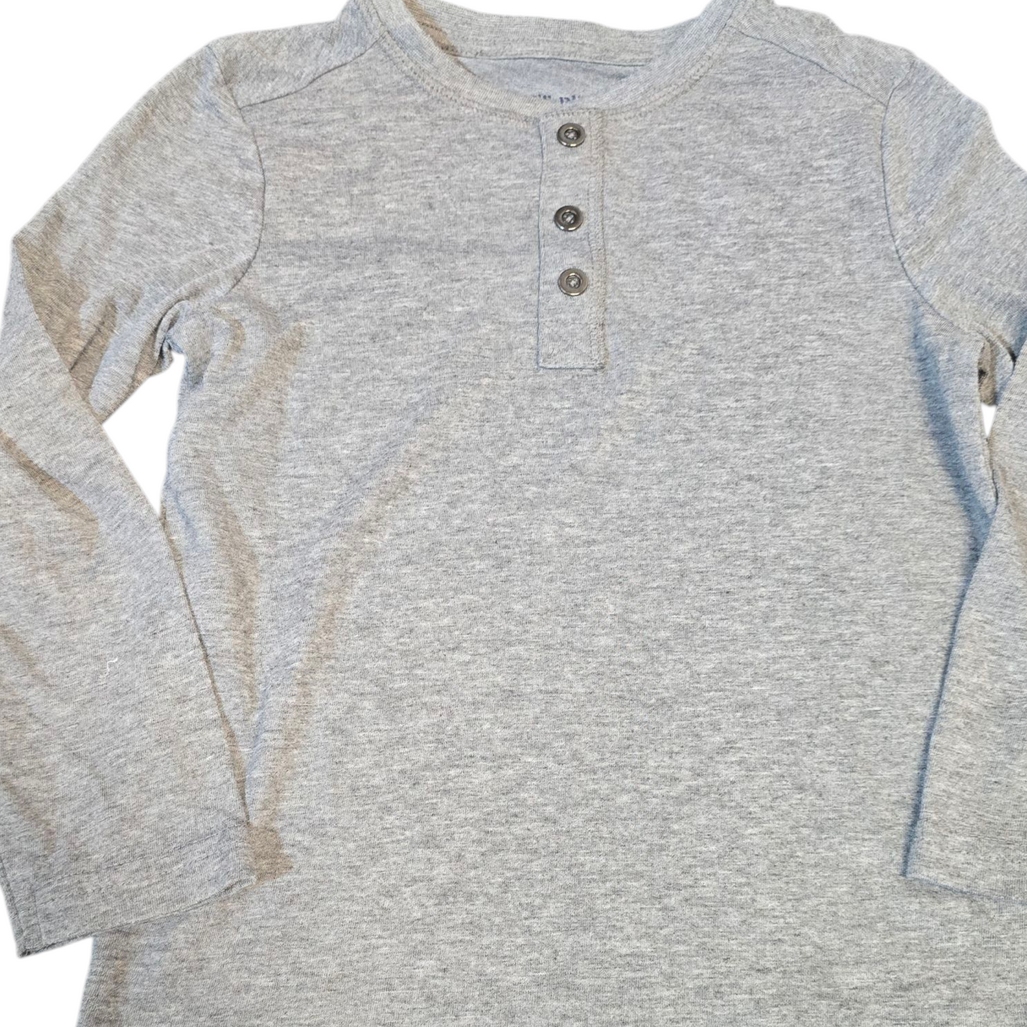 Tu Grey Long Sleeve Henley T-Shirt – Boys 4 Years