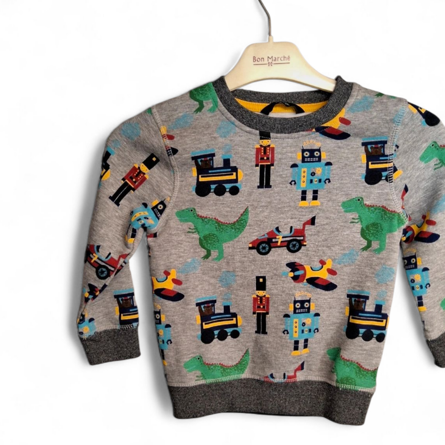 George Boys Grey Jumper – Age 3-4 Years – Cotton/Polyester/Viscose