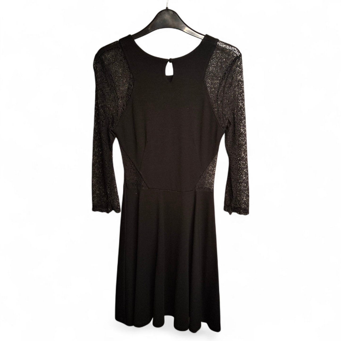 French Connection Black Lace Flared Dress – Size 10