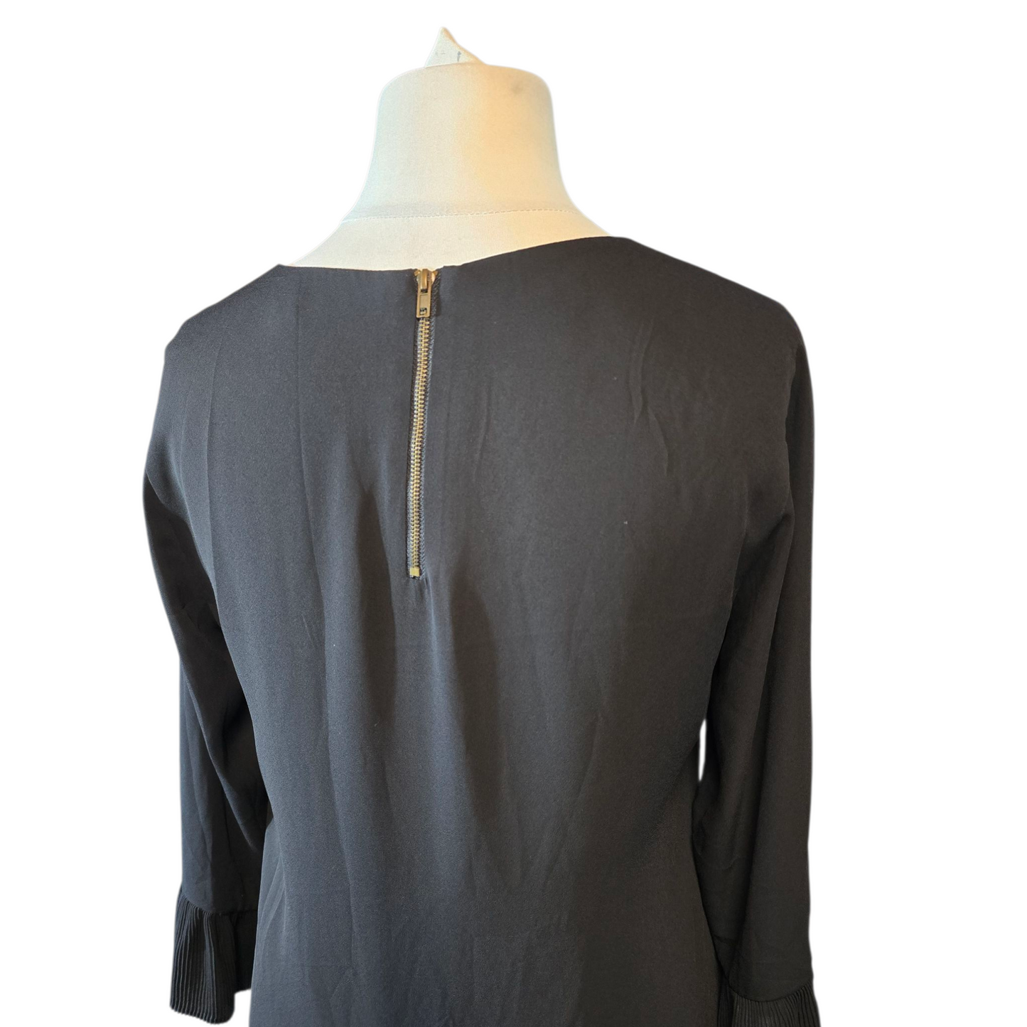 Darling London Black Frill Dress – Size 10 – Knee Length