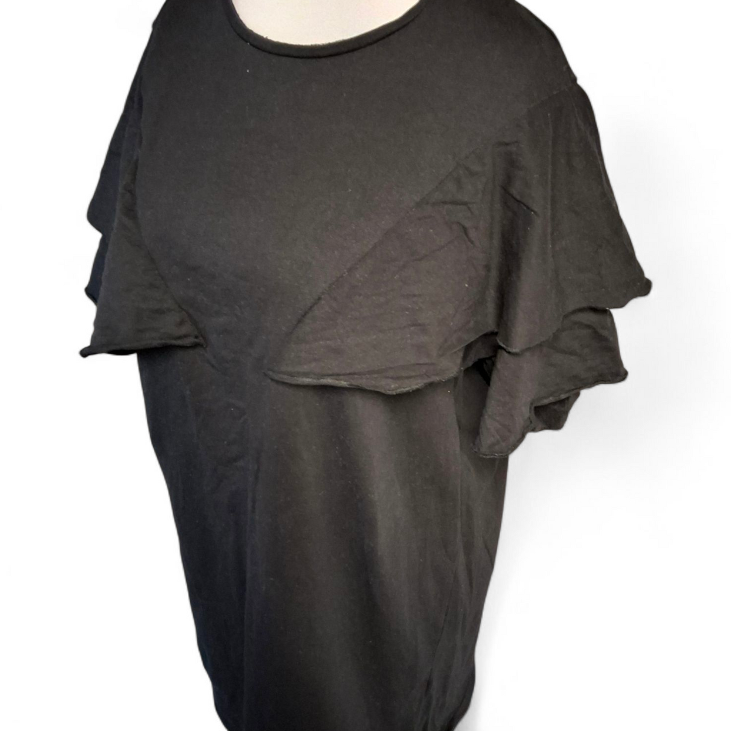 Zara Black Cotton T-Shirt Mini Dress – Euro L – UK size 12/14 Fit – 100% Cotton