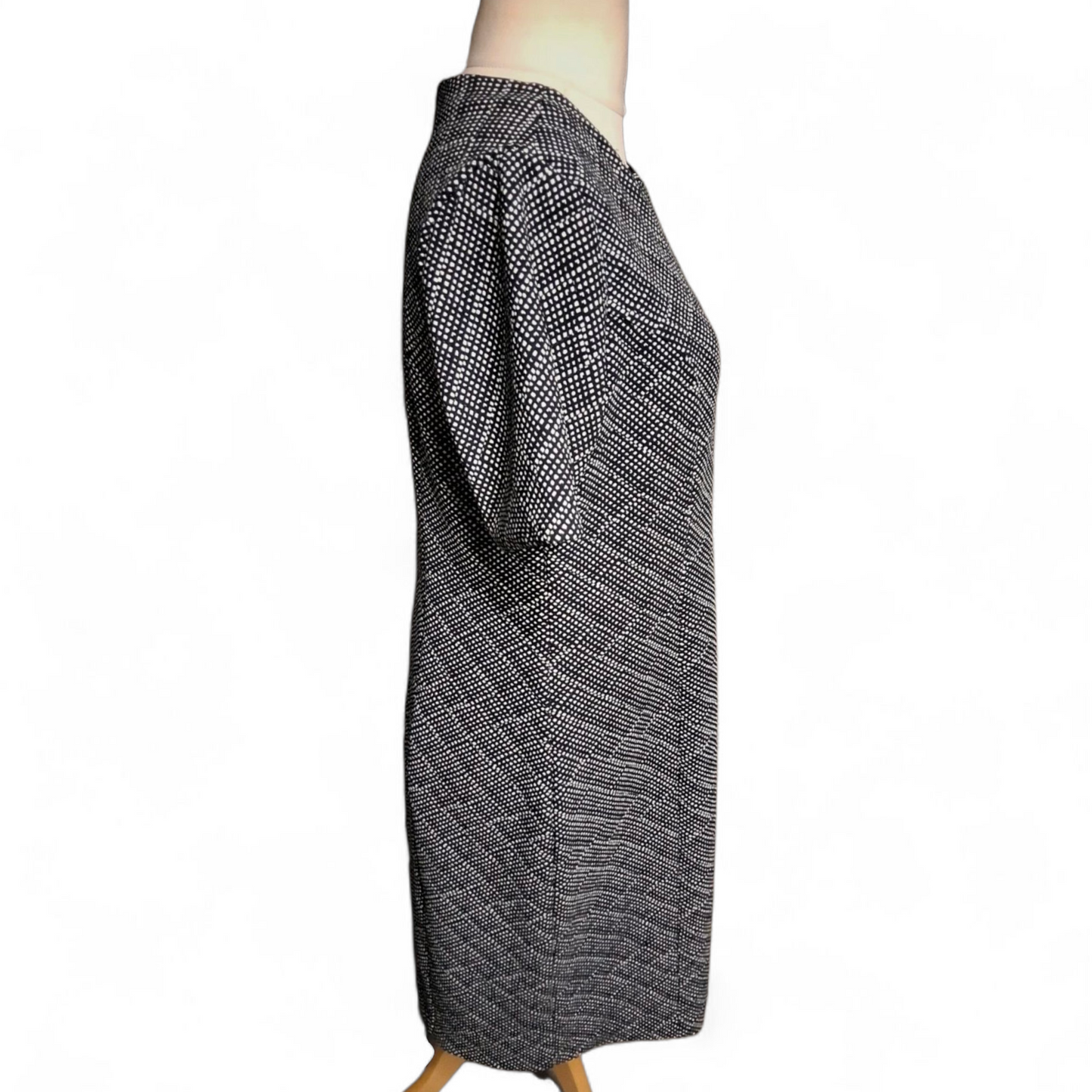 Van Heusen Navy & White Polka Dot Dress – Size 14 – Classic A-Line