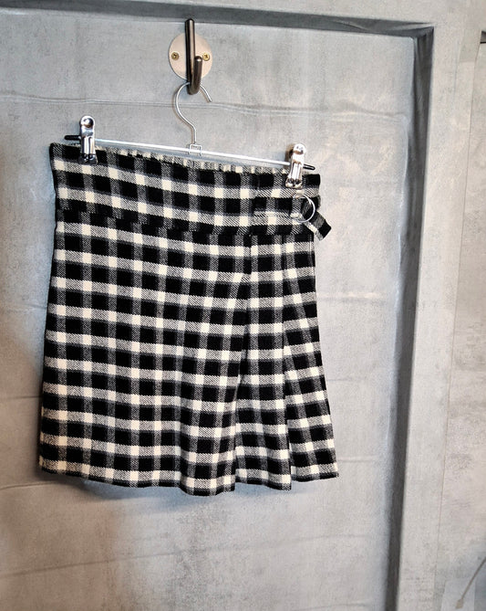 Nutmeg Black & White Check Skort – Girls 10-11 Yrs – 100% Cotton – NWT 🖤🤍