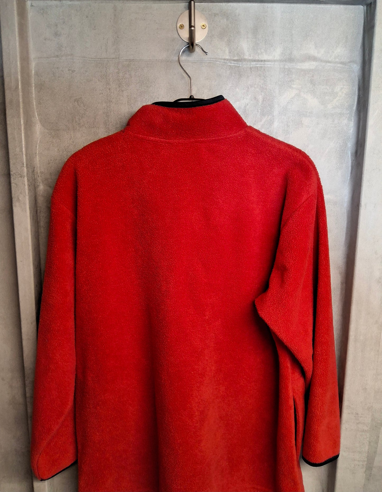 St Bernard Red Fleece Jumper – Size 10/12 – 1/4 Zip – Polyester – Pockets