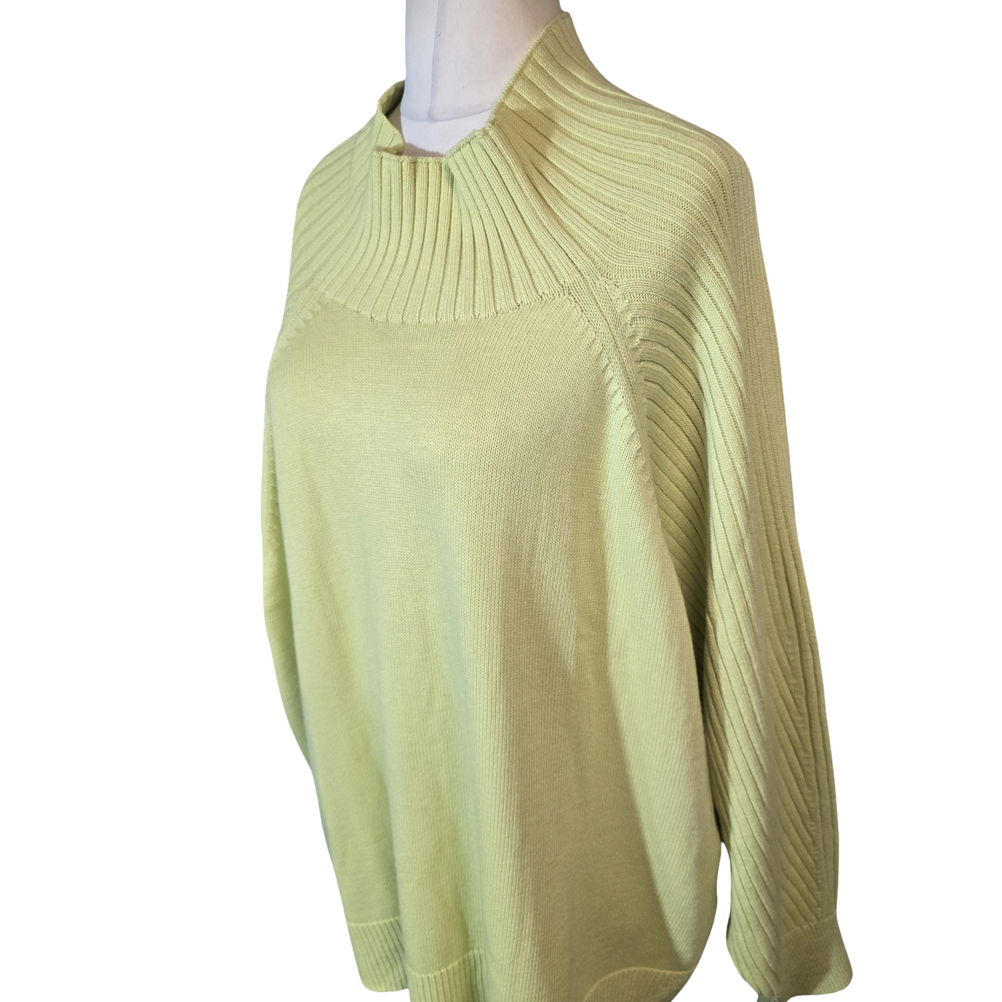 Daily Ritual Light Green Ribbed High Neck Jumper – NWT – Size 3XL (Fits size 22/24)