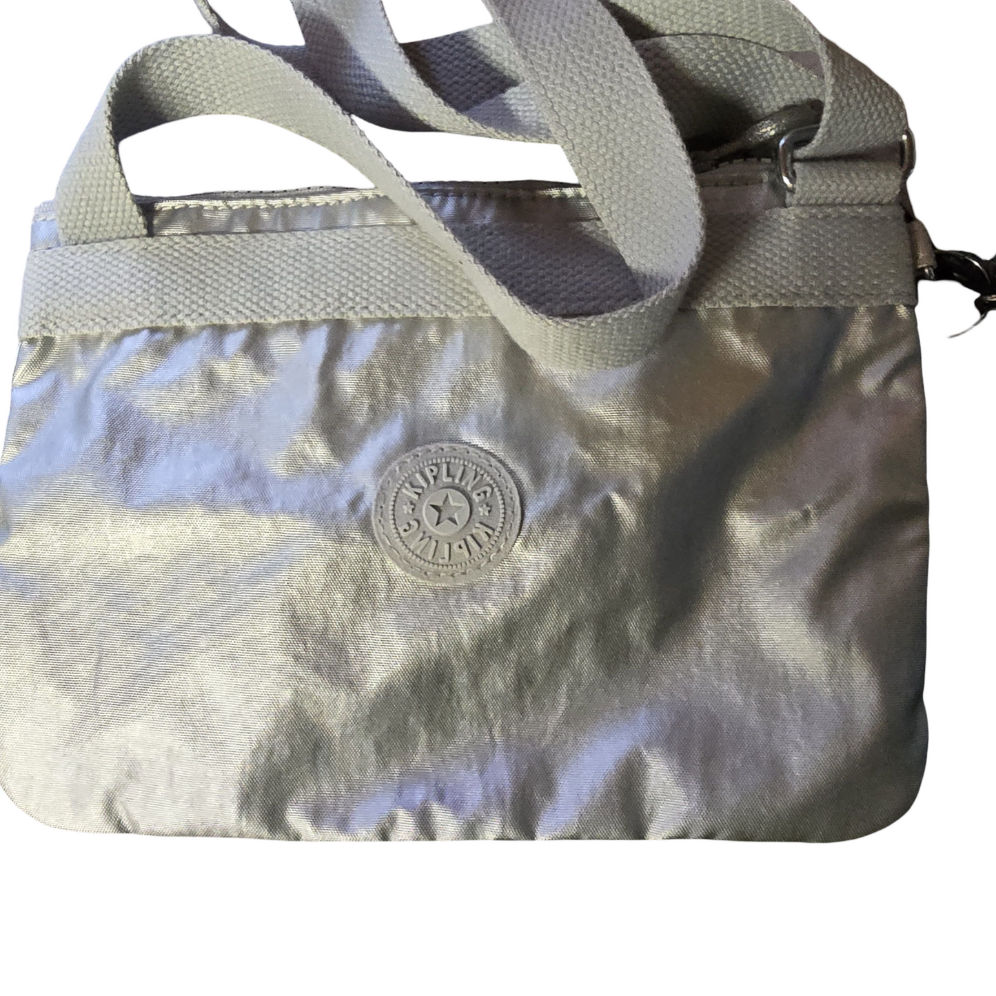Kipling Frozen 2 Silver Shoulder Bag – Kids, Zip Close, Charm, New with Tags, 9"x7"