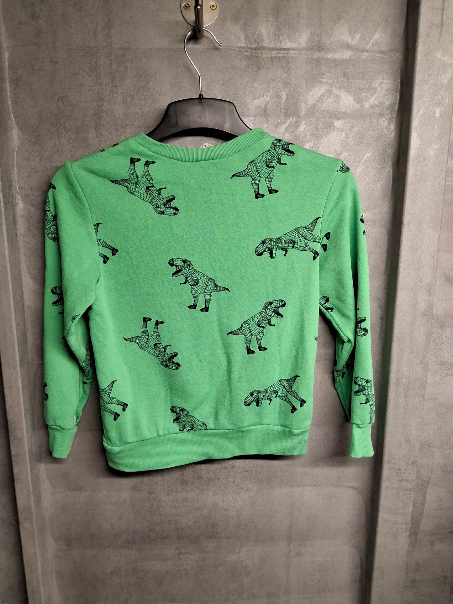 H&M boys green dinosaur jumper age 6-8years