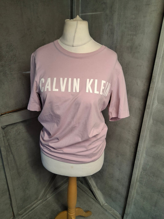 Calvin Klein Performance Pink Logo Tee – Size S (8/10)