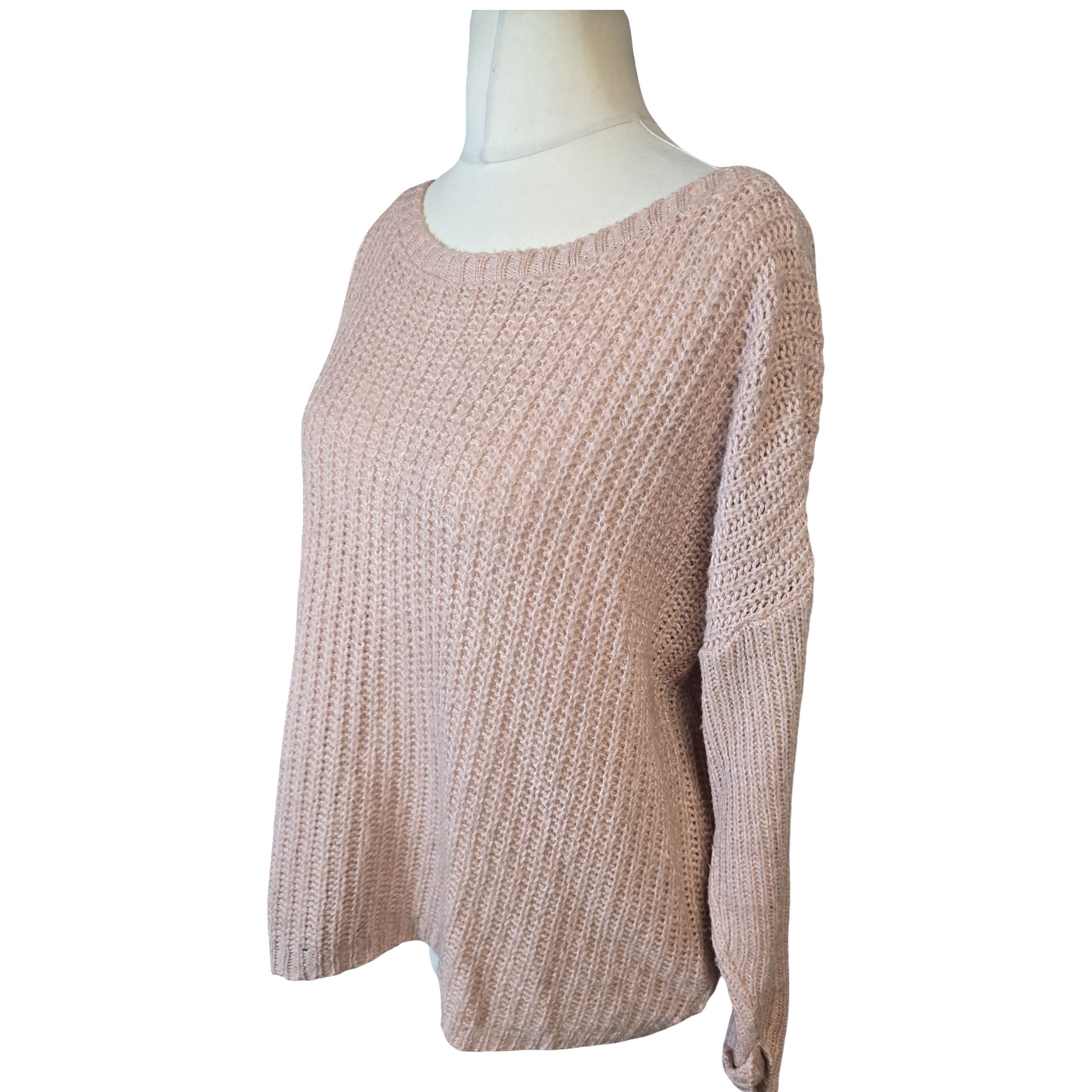New Look Pale Pink Oversized Knit Jumper – Size 12