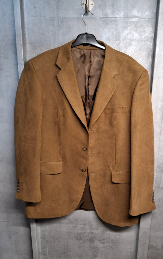 Vintage Dehavilland Men’s Suede Blazer – Brown – UK Chest 42” – 3 Button Close